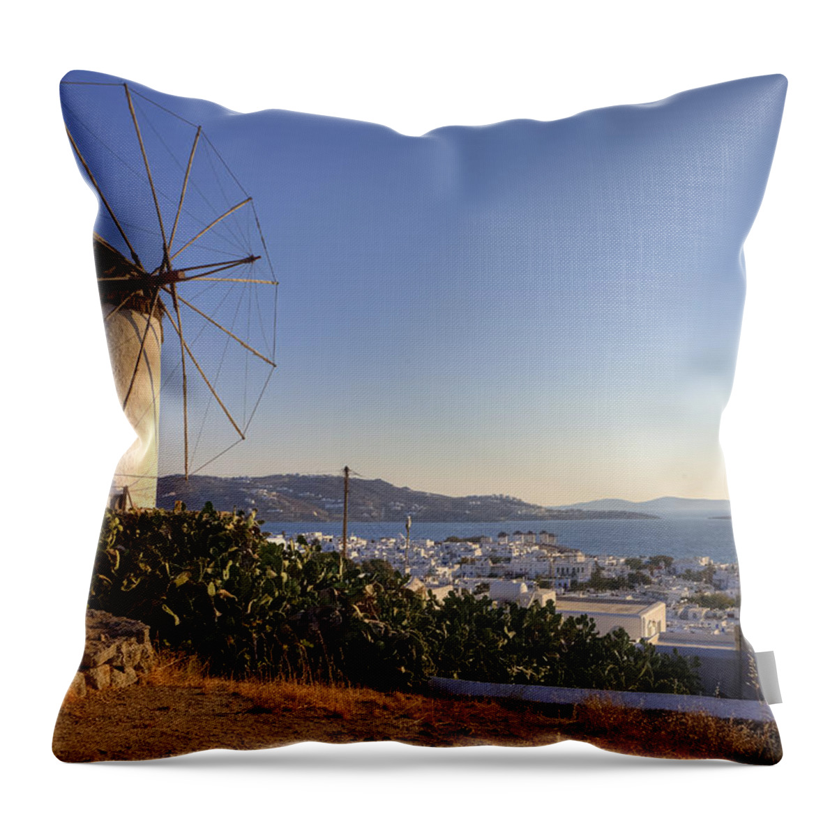 Ano Myli Throw Pillow featuring the photograph Mykonos #4 by Joana Kruse