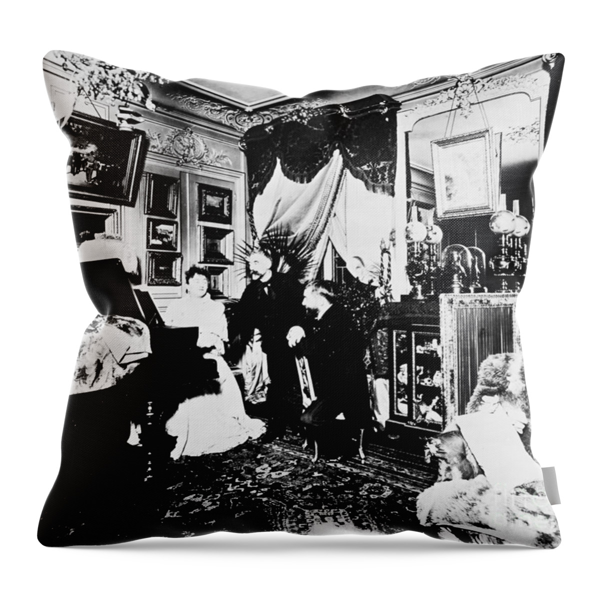 19th Century Throw Pillow featuring the photograph Stephane Mallarme #4 by Granger