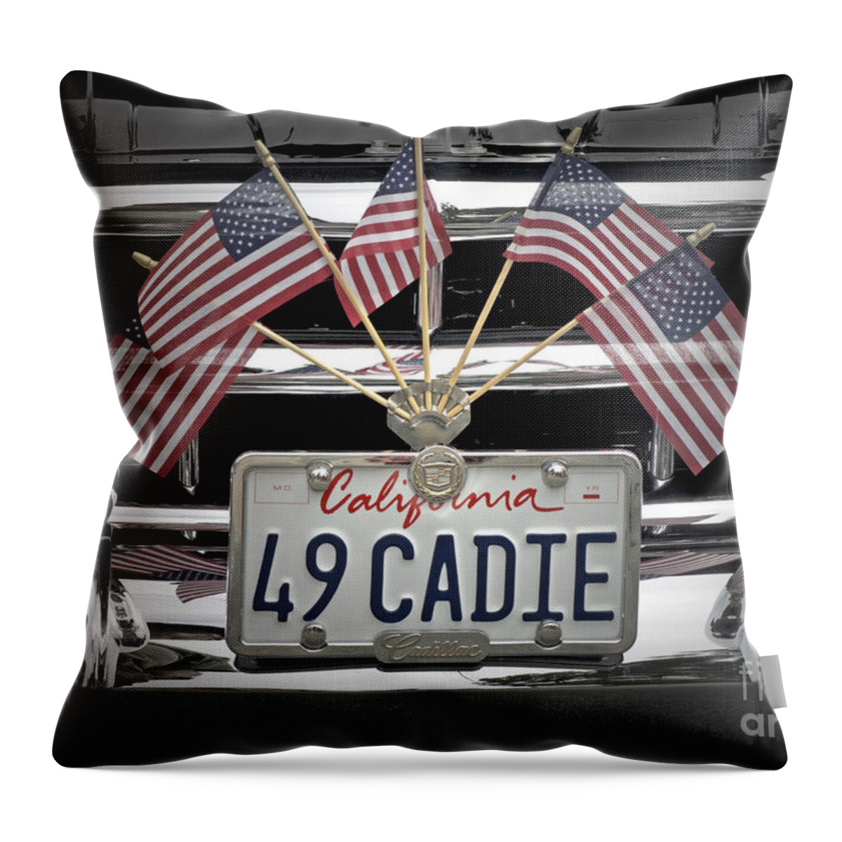 Cadillac Throw Pillow featuring the photograph 49 Caddy by Gwyn Newcombe