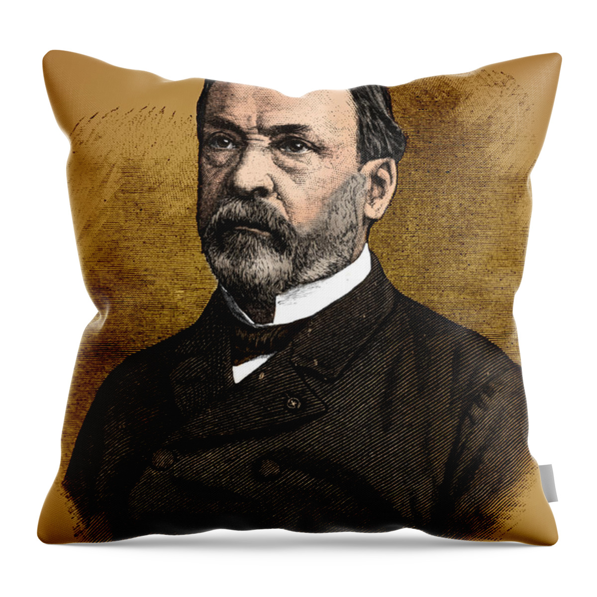 History Throw Pillow featuring the photograph Louis Pasteur, French Chemist #5 by Science Source