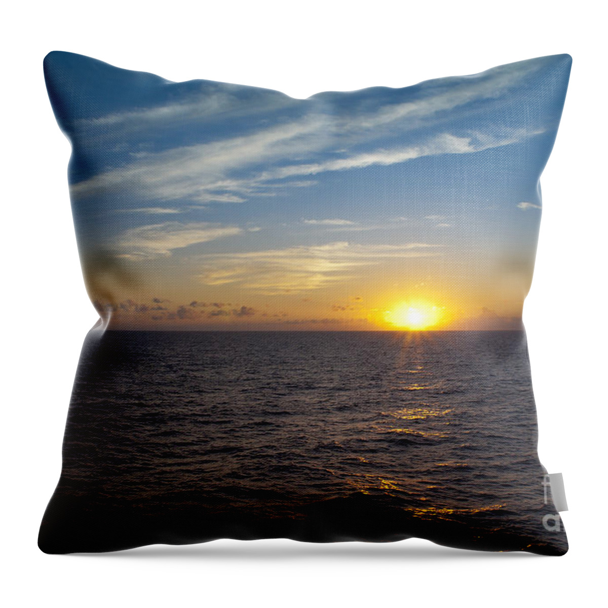 Sea Throw Pillow featuring the photograph Ocean Sunrise #5 by John Greim