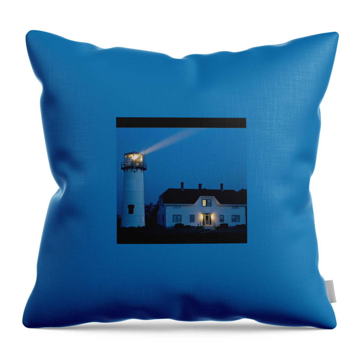 Lighthouse Throw Pillow featuring the photograph Nightlight by Justin Connor
