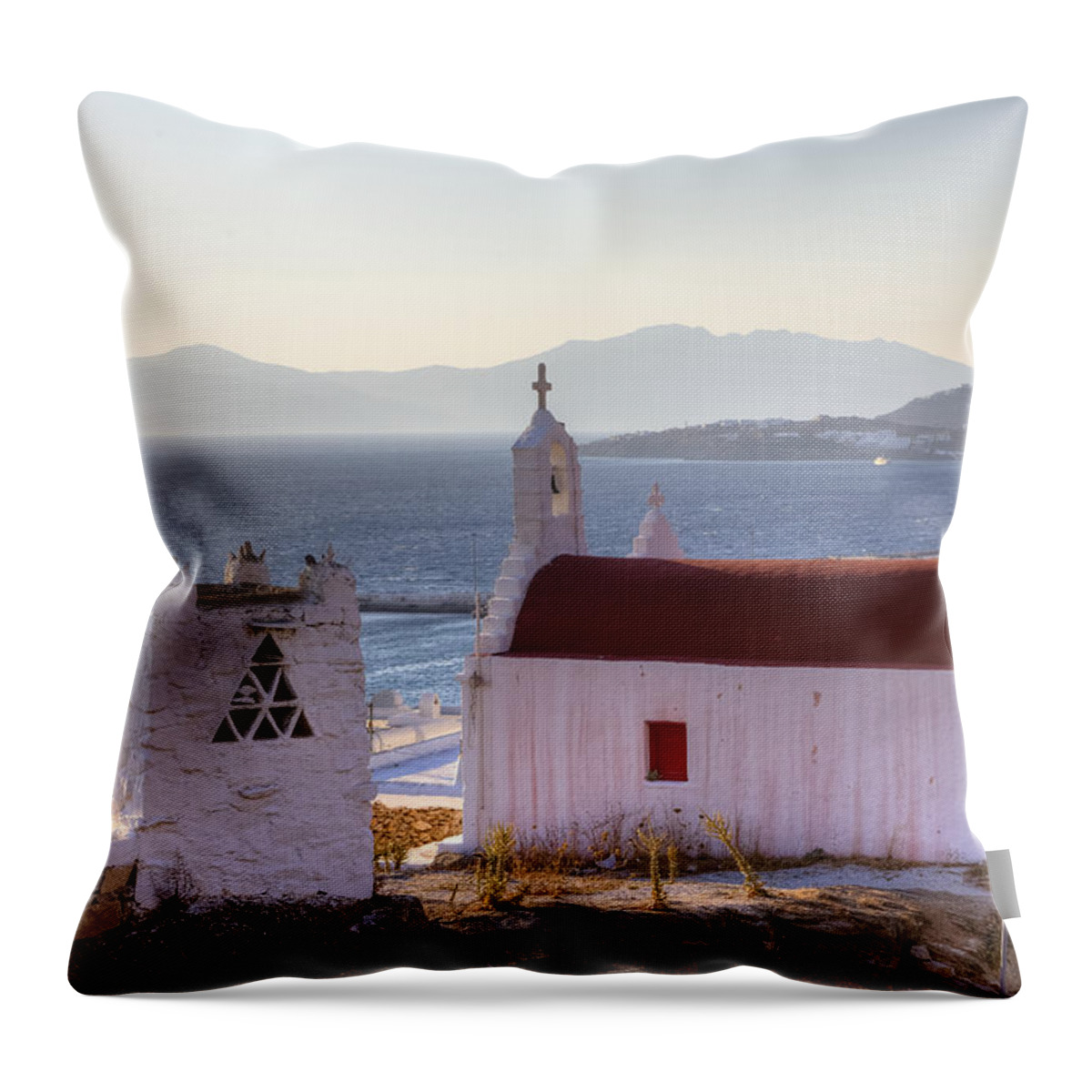 Ano Myli Throw Pillow featuring the photograph Mykonos #6 by Joana Kruse