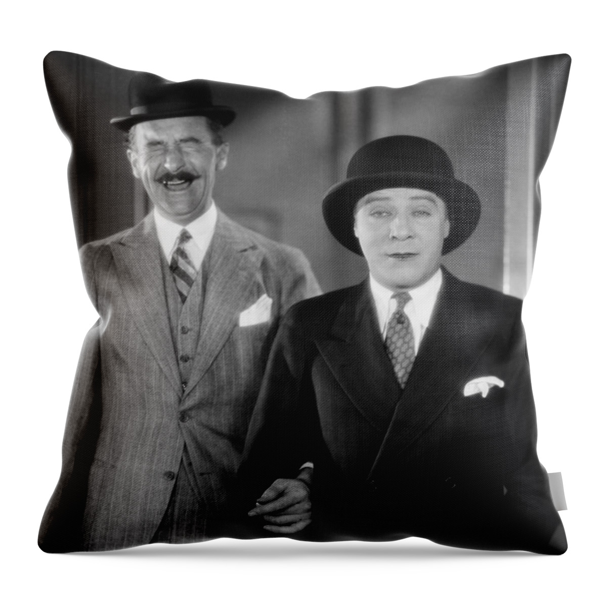 -hats- Throw Pillow featuring the photograph Silent Film Still #6 by Granger