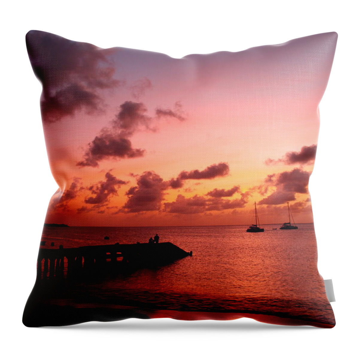 Sunset Throw Pillow featuring the photograph Sunset #6 by Catie Canetti