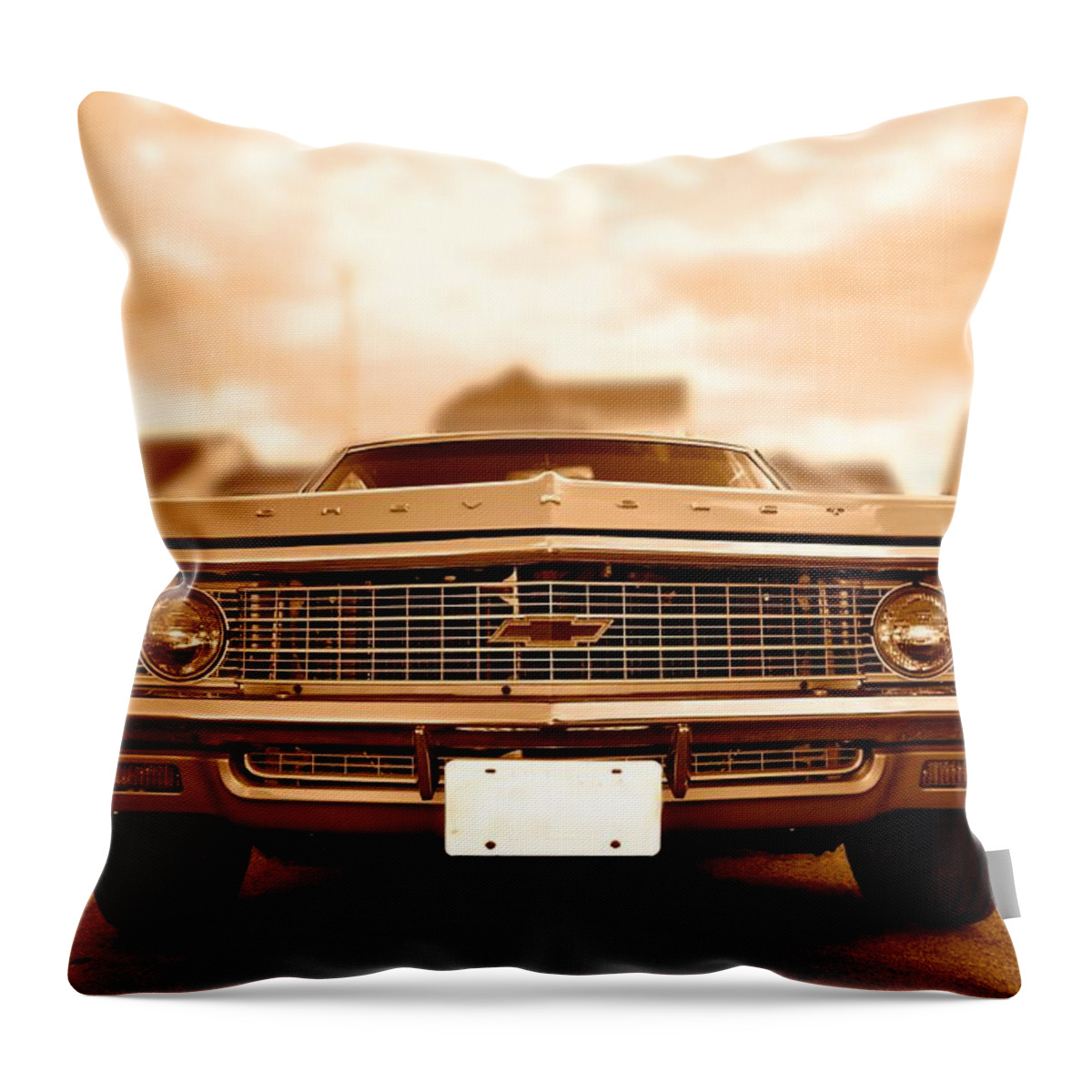 Car Throw Pillow featuring the photograph 69 Impala by Prince Andre Faubert