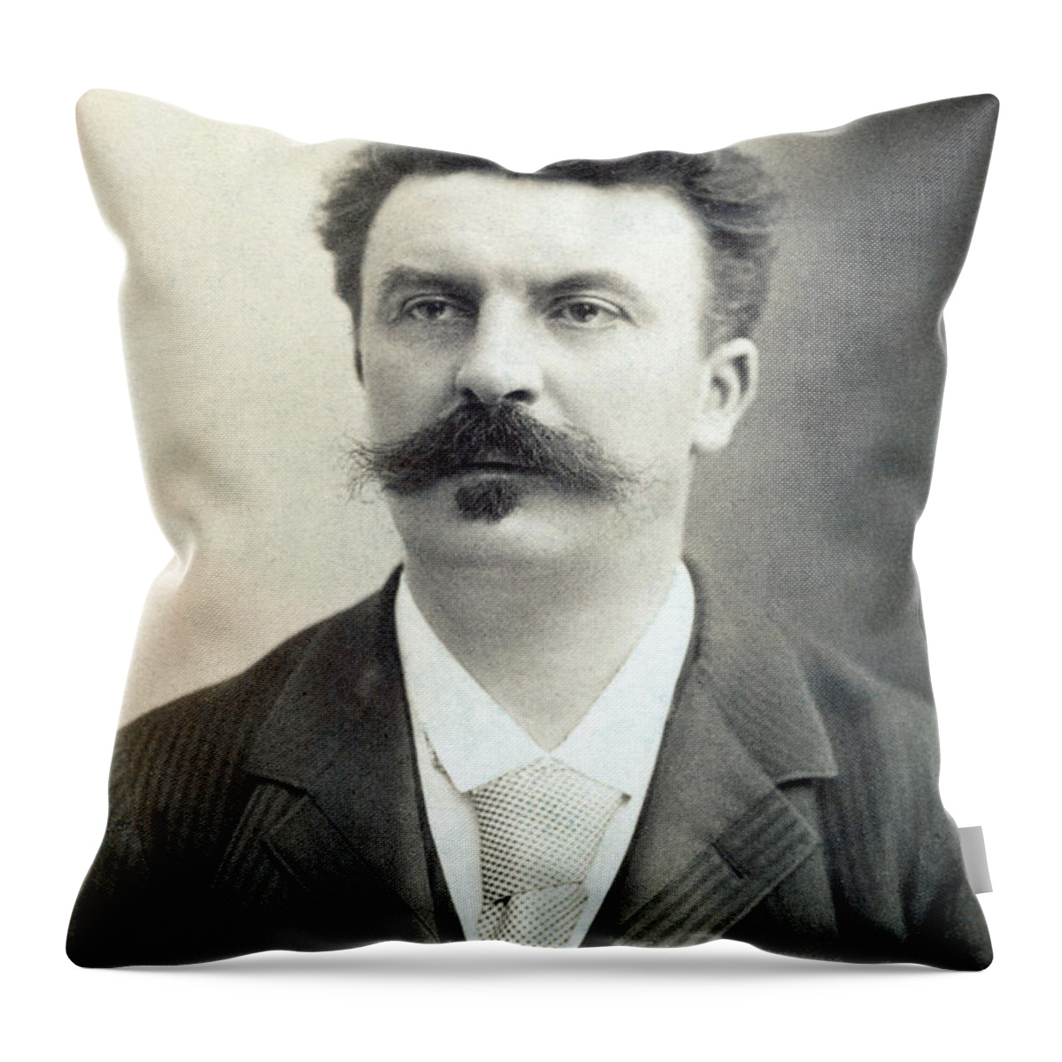 19th Century Throw Pillow featuring the photograph GUY de MAUPASSANT #7 by Granger