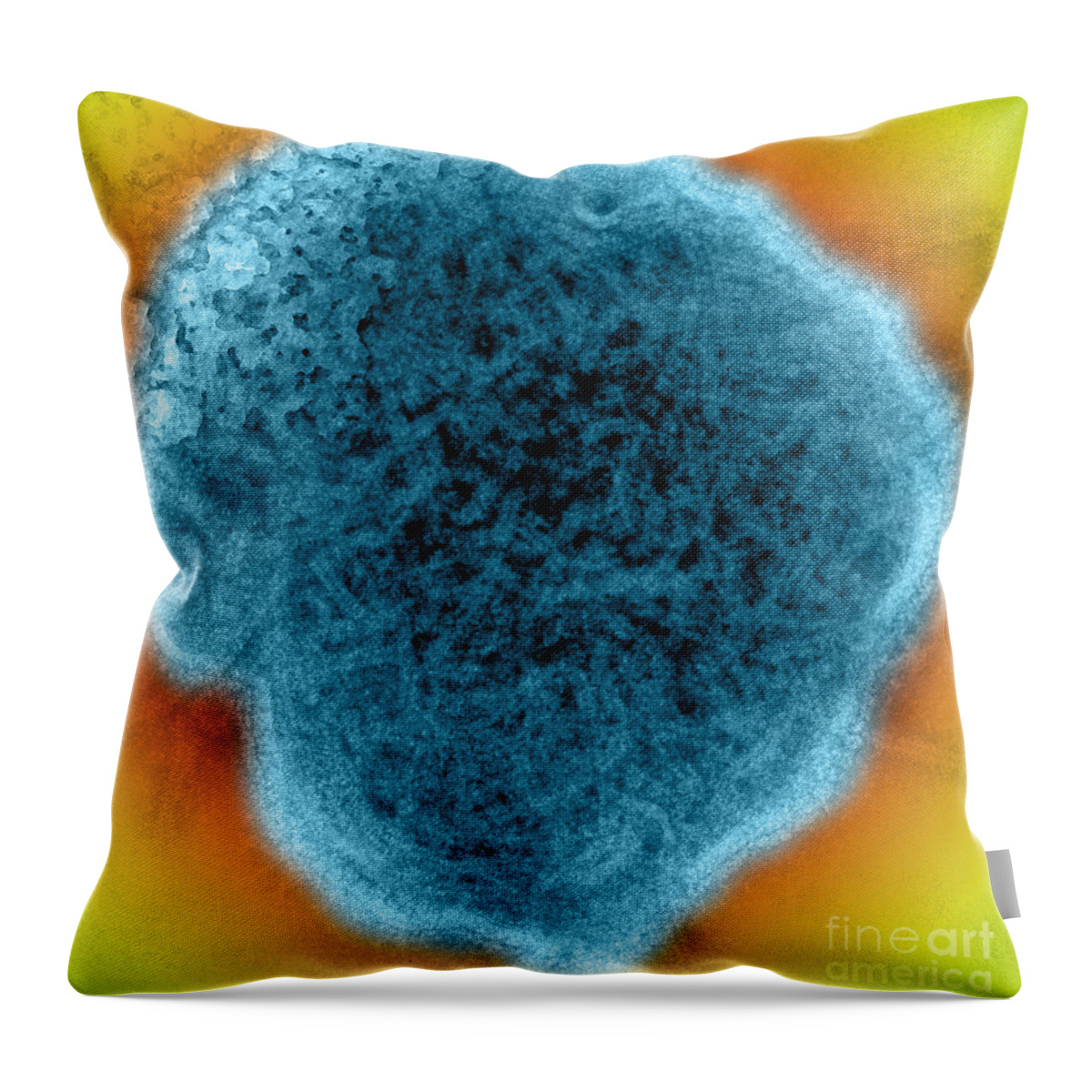 Science Throw Pillow featuring the Mumps Virus, Tem #7 by Science Source