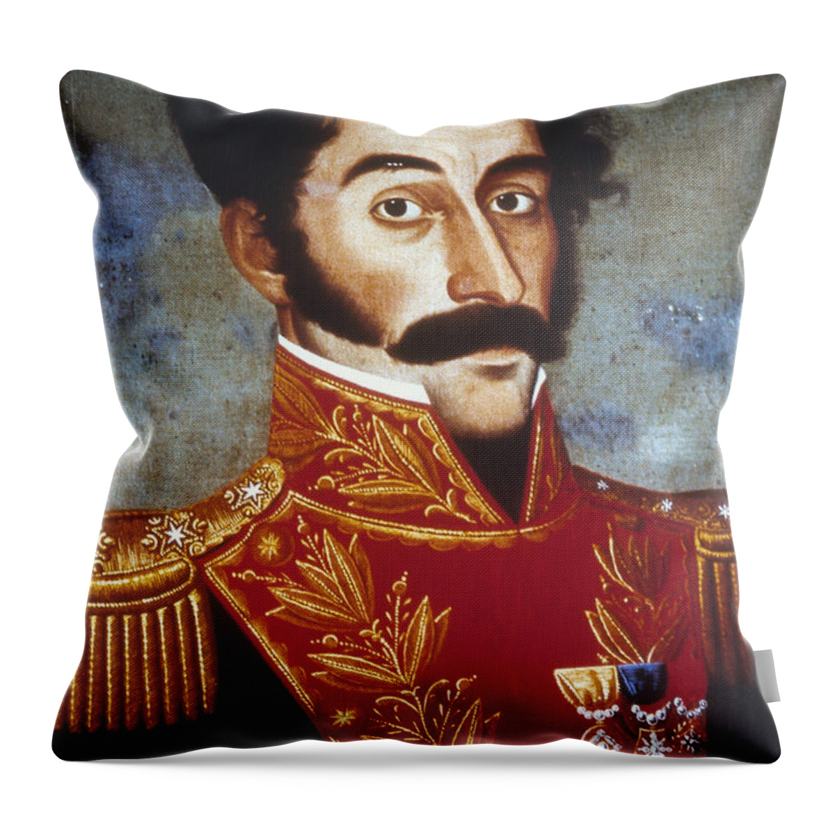 1823 Throw Pillow featuring the photograph Simon Bolivar (1783-1830) #8 by Granger