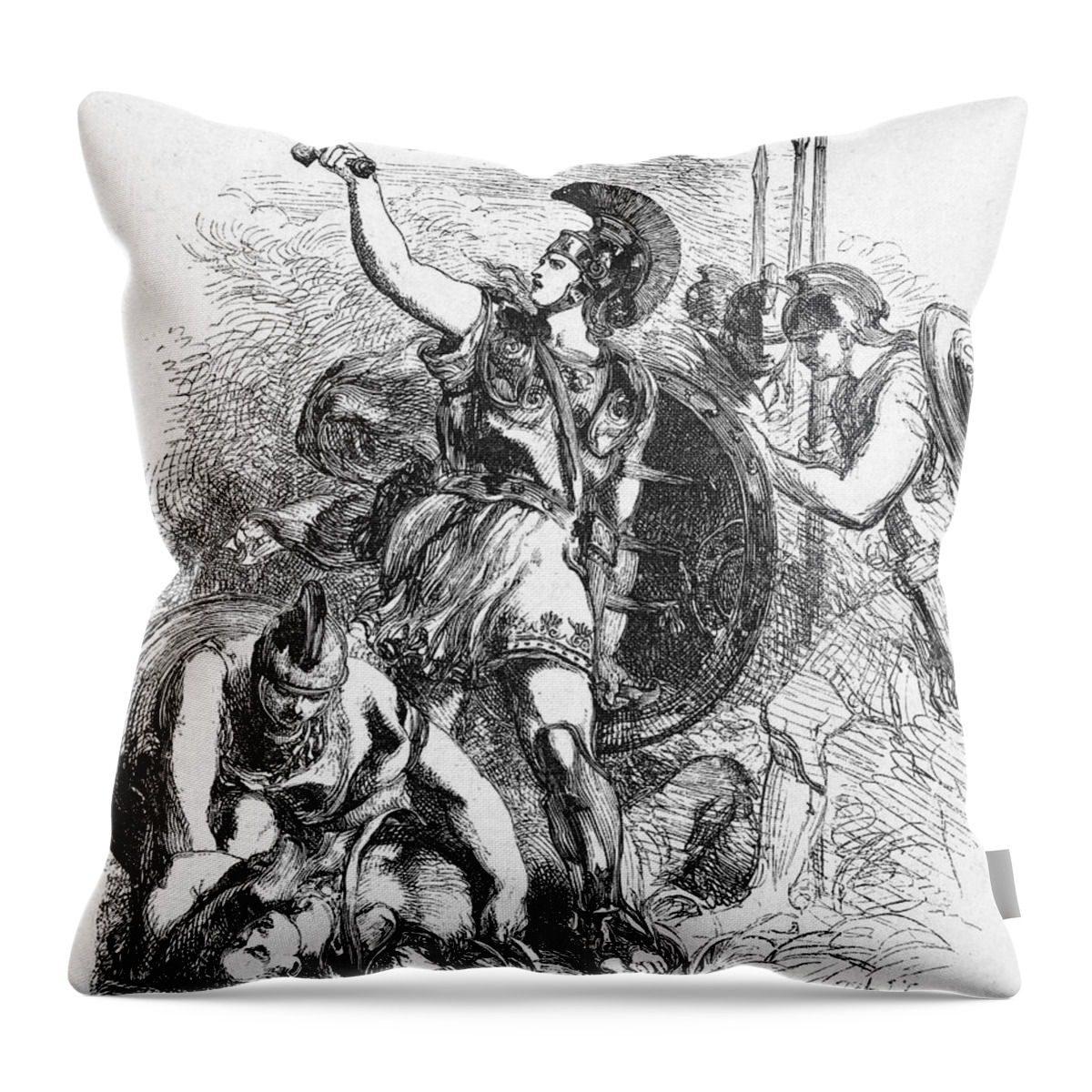 16th Century Throw Pillow featuring the photograph Troilus And Cressida #9 by Granger