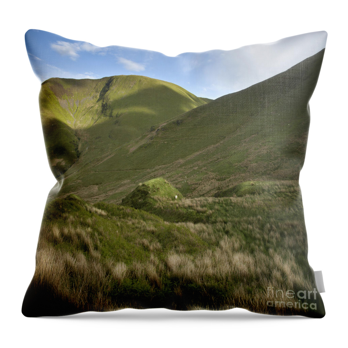 Valley Throw Pillow featuring the photograph Welsh mountains #9 by Ang El