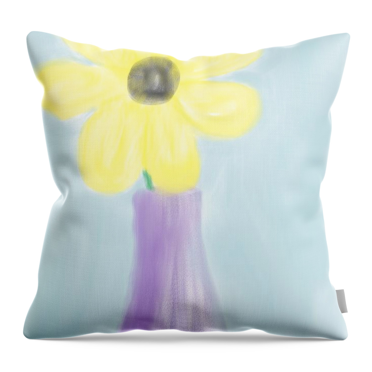 Flower Throw Pillow featuring the digital art A Flower For Mo by Heidi Smith