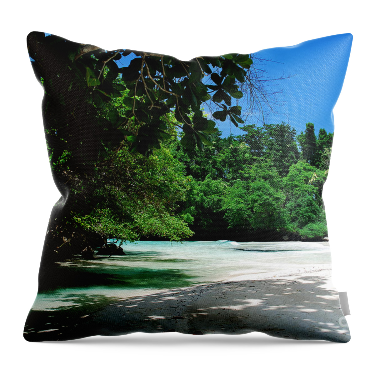 Beach Throw Pillow featuring the photograph A Piece Of Paradice by Hannes Cmarits