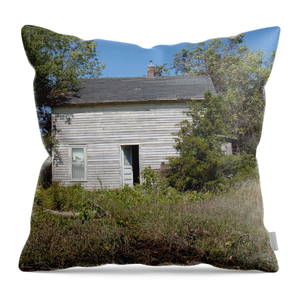 Abandoned Throw Pillow featuring the photograph Abandoned by Bonfire Photography