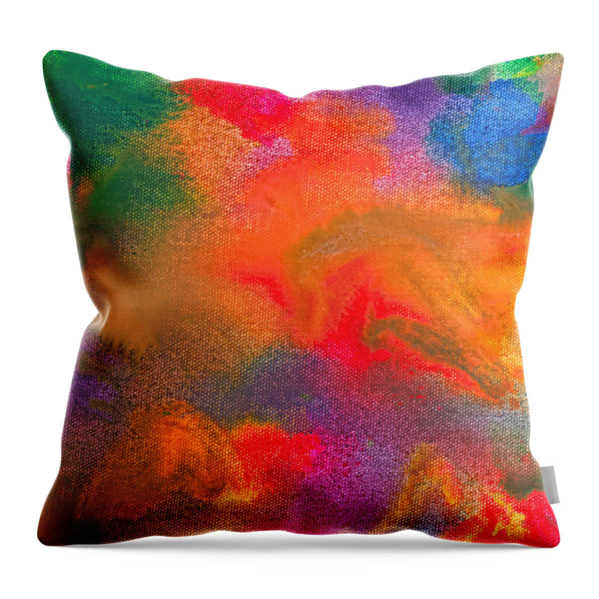 Abstract Throw Pillow featuring the photograph Abstract - Crayon - Melody by Mike Savad