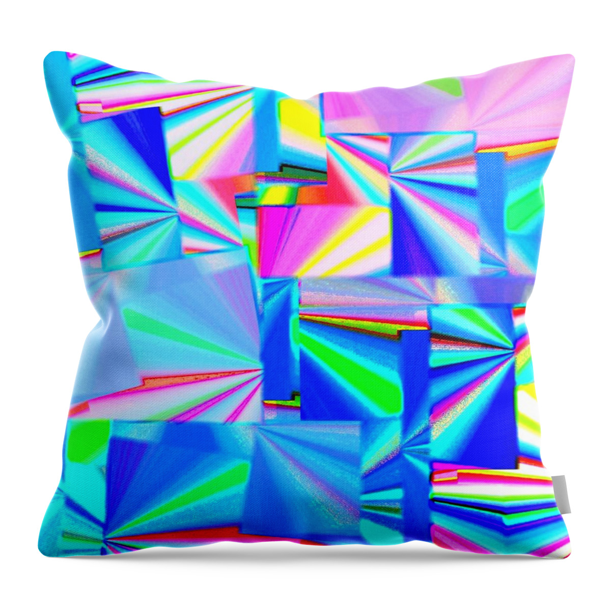 Abstract Fusion Throw Pillow featuring the digital art Abstract Fusion 11 by Will Borden