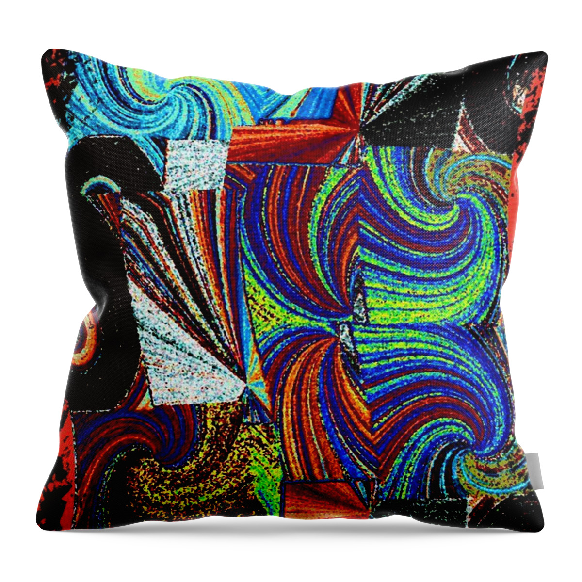 Abstract Fusion Throw Pillow featuring the digital art Abstract Fusion 37 by Will Borden