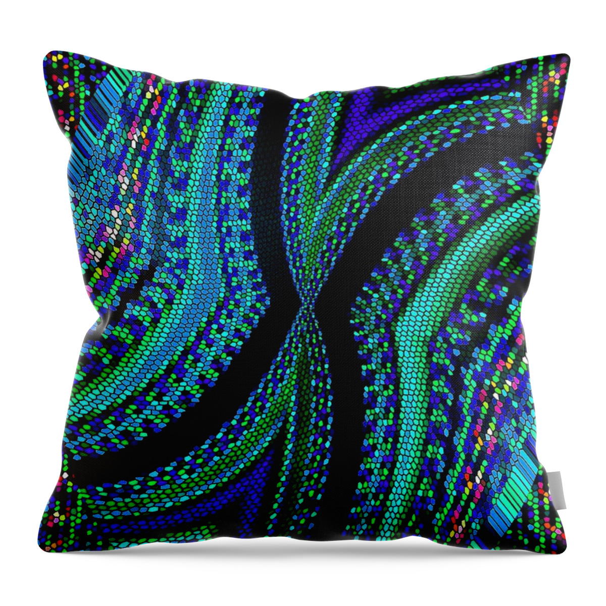 Abstract Fusion Throw Pillow featuring the digital art Abstract Fusion 64 by Will Borden