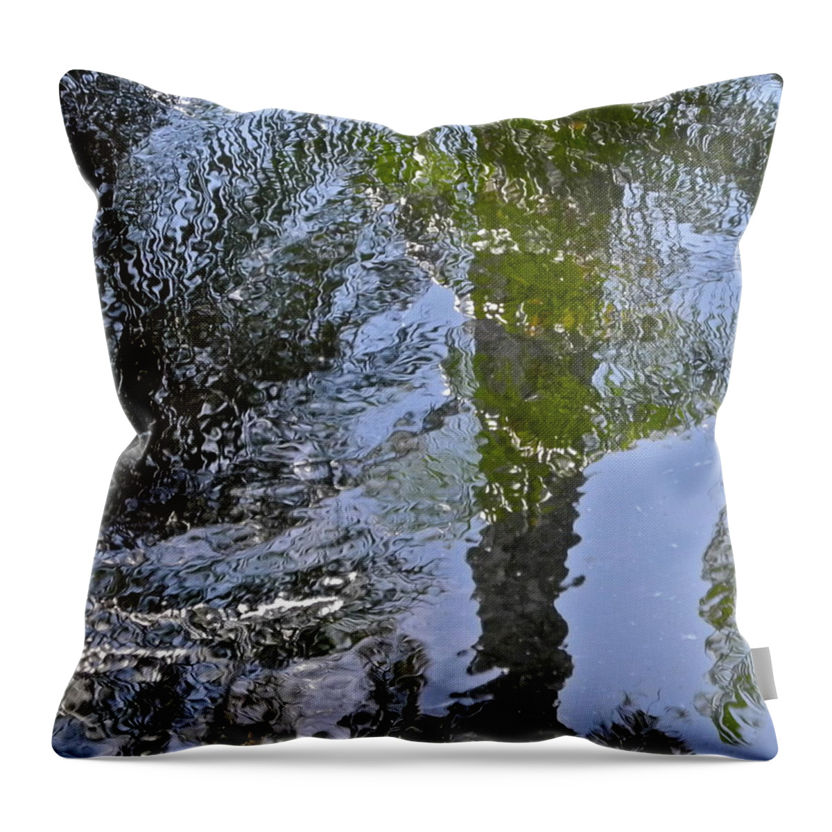 Palms Throw Pillow featuring the photograph Abstract Palm Reflections by Kirsten Giving