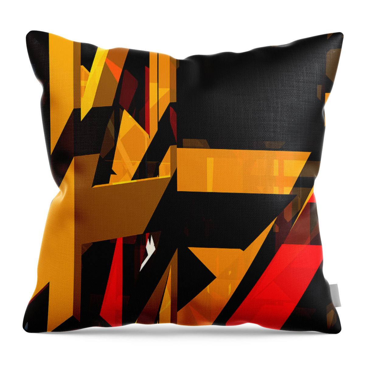 Abstract Throw Pillow featuring the digital art ABSTRACT Sine P 1 by Russell Kightley