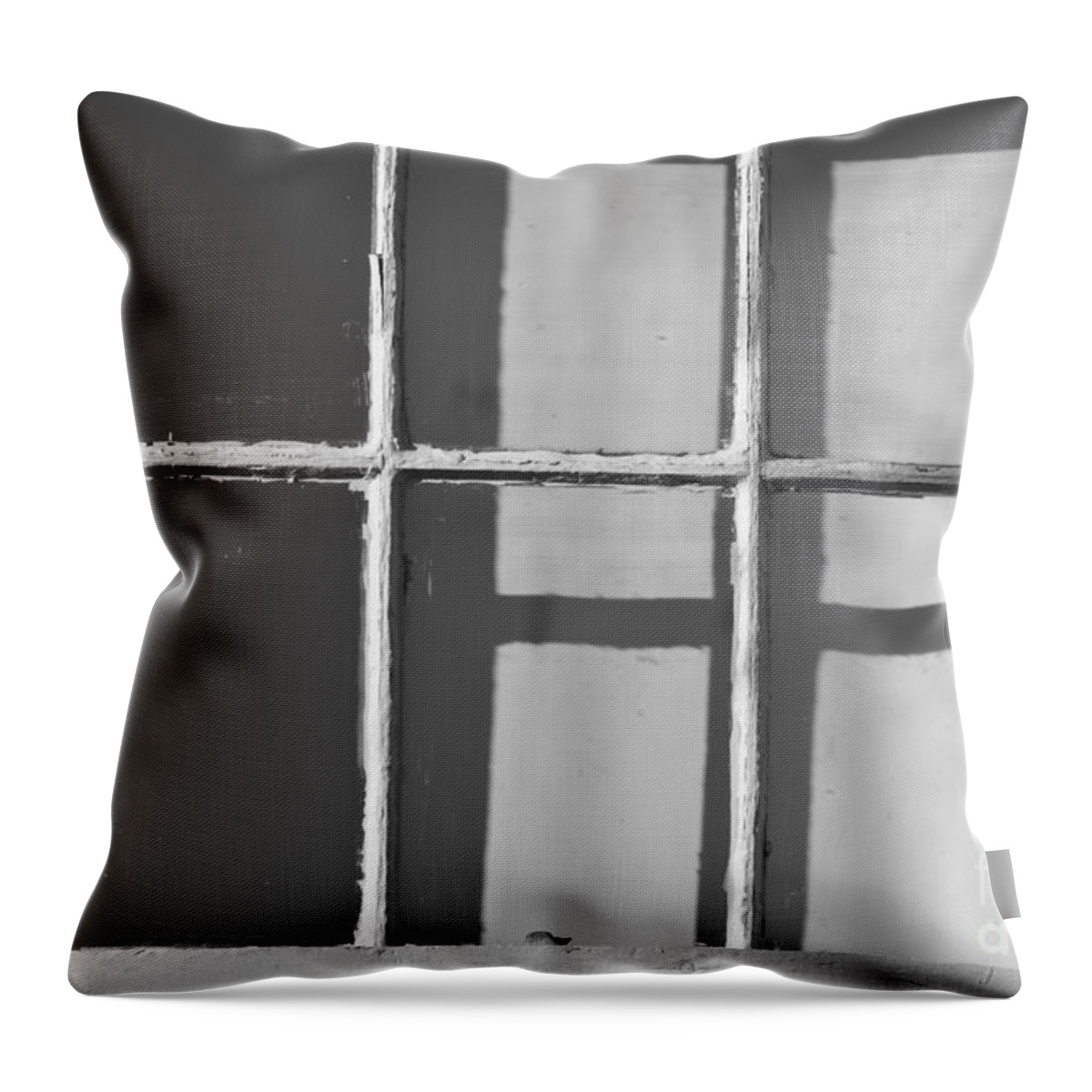 Abstract Throw Pillow featuring the photograph Abstract Window in Light and Shadow by David Gordon