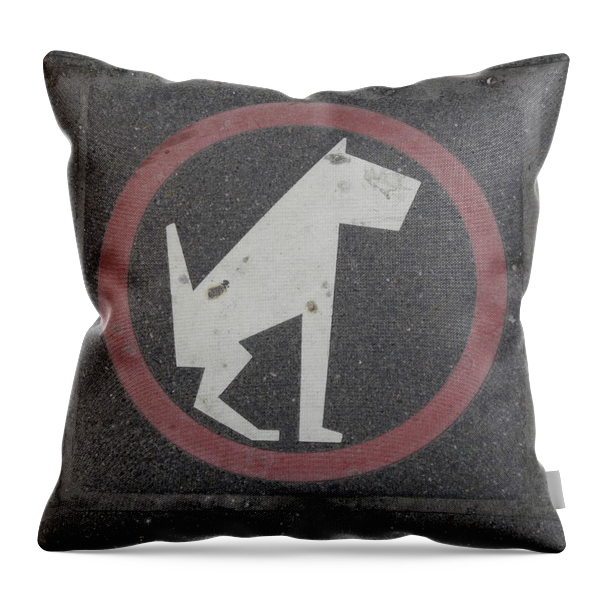 Sidewalk Throw Pillow featuring the photograph Allowed in Designated Area by Donato Iannuzzi