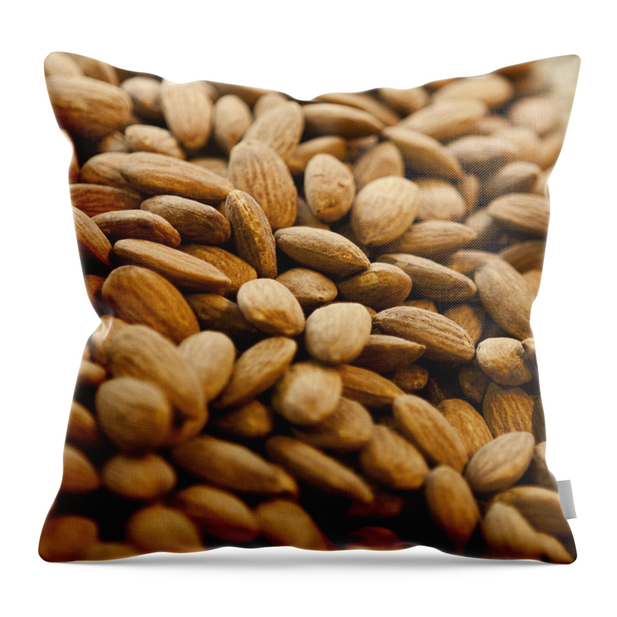 Almond Throw Pillow featuring the photograph Almonds by Leslie Leda