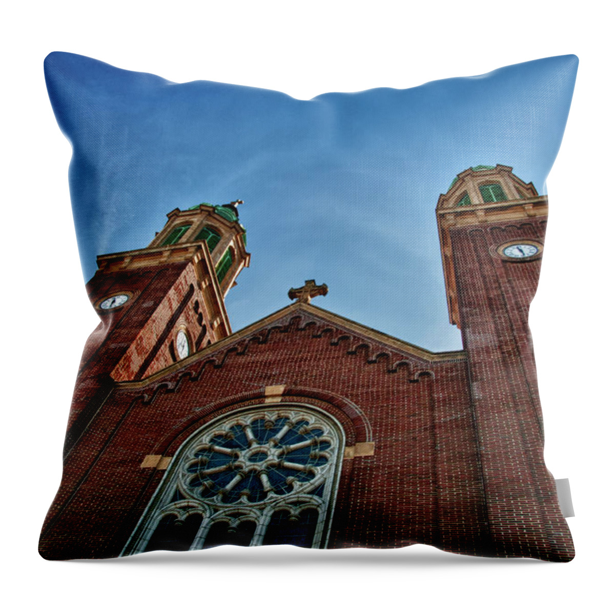  Architecture Throw Pillow featuring the photograph Amherst Street 3451 by Guy Whiteley