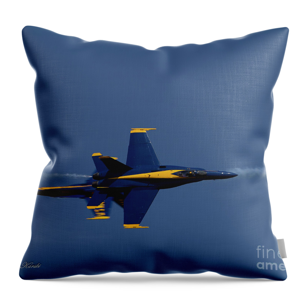 Airshow Throw Pillow featuring the photograph Angel Fly By by Sue Karski