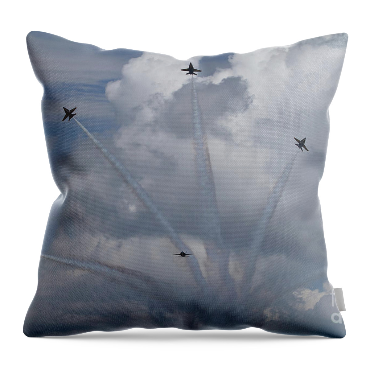 Airshow Throw Pillow featuring the photograph Angels Away by Sue Karski