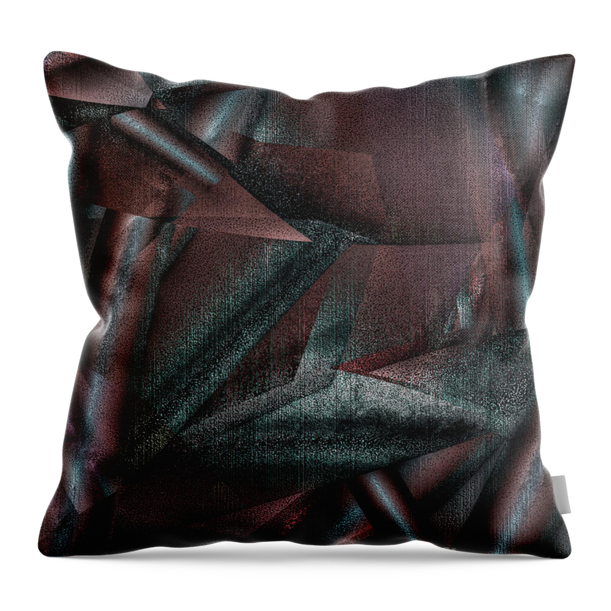 Fractal Throw Pillow featuring the digital art Angst by Richard Ortolano