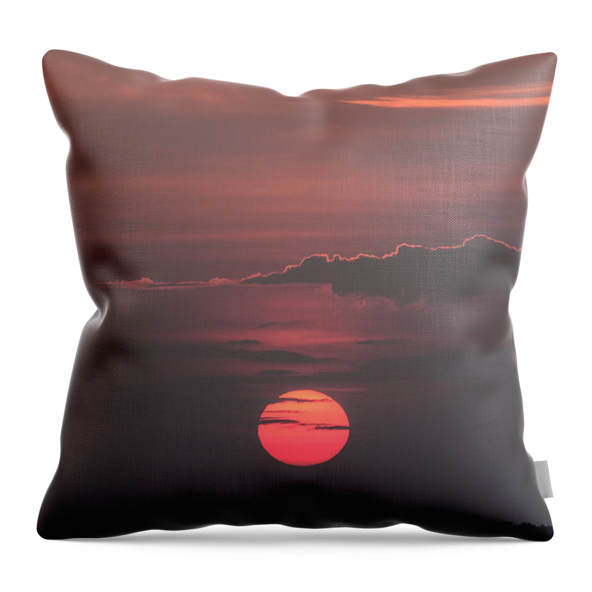  Silhouette Throw Pillow featuring the photograph Another day down by Mark Papke
