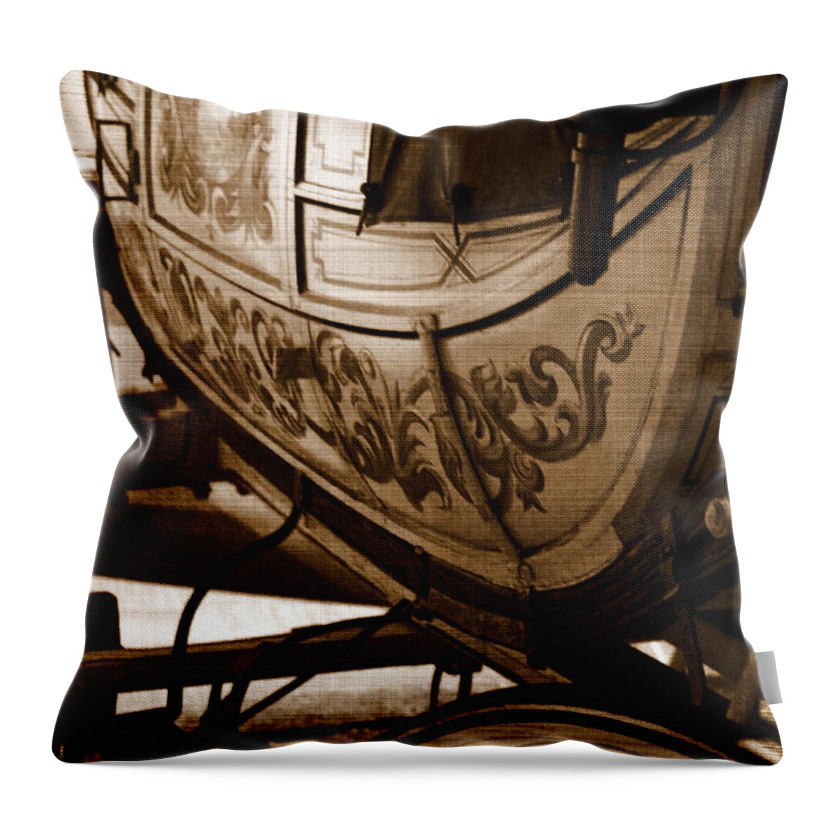 Antique Carrige Throw Pillow featuring the photograph Antique Carrige by Robert Meanor