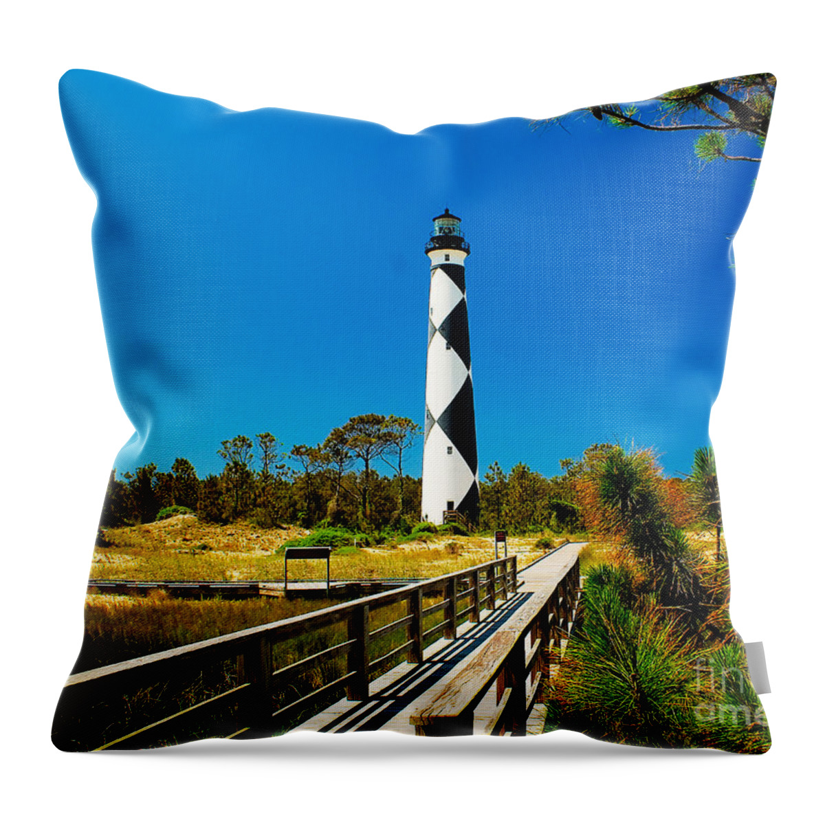 Architecture Throw Pillow featuring the photograph Approach to Cape Lookout by Nick Zelinsky Jr