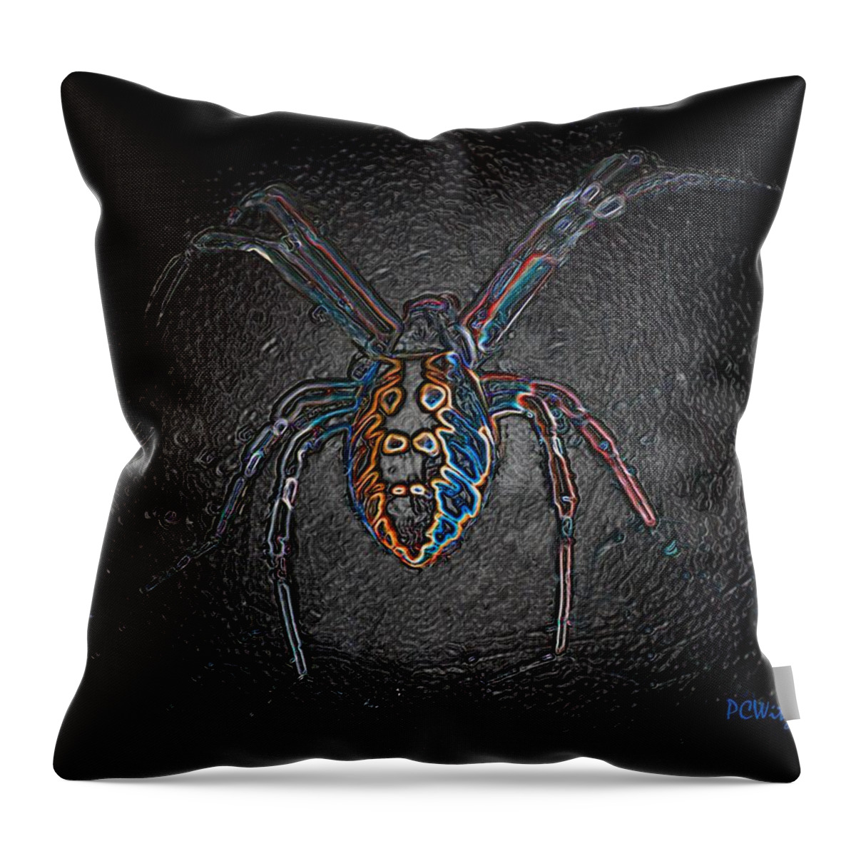 Spider Throw Pillow featuring the photograph Arachnophobia by Patrick Witz