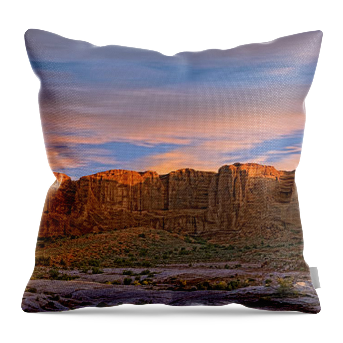 Courthouse Throw Pillow featuring the photograph Arches National Park by Fred J Lord