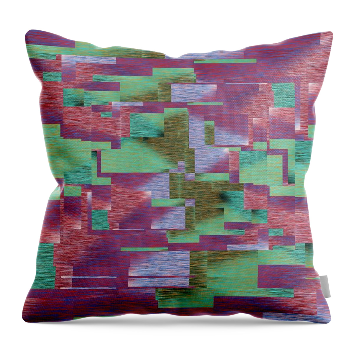 Abstract Throw Pillow featuring the digital art Argyle Seam 4 by Tim Allen
