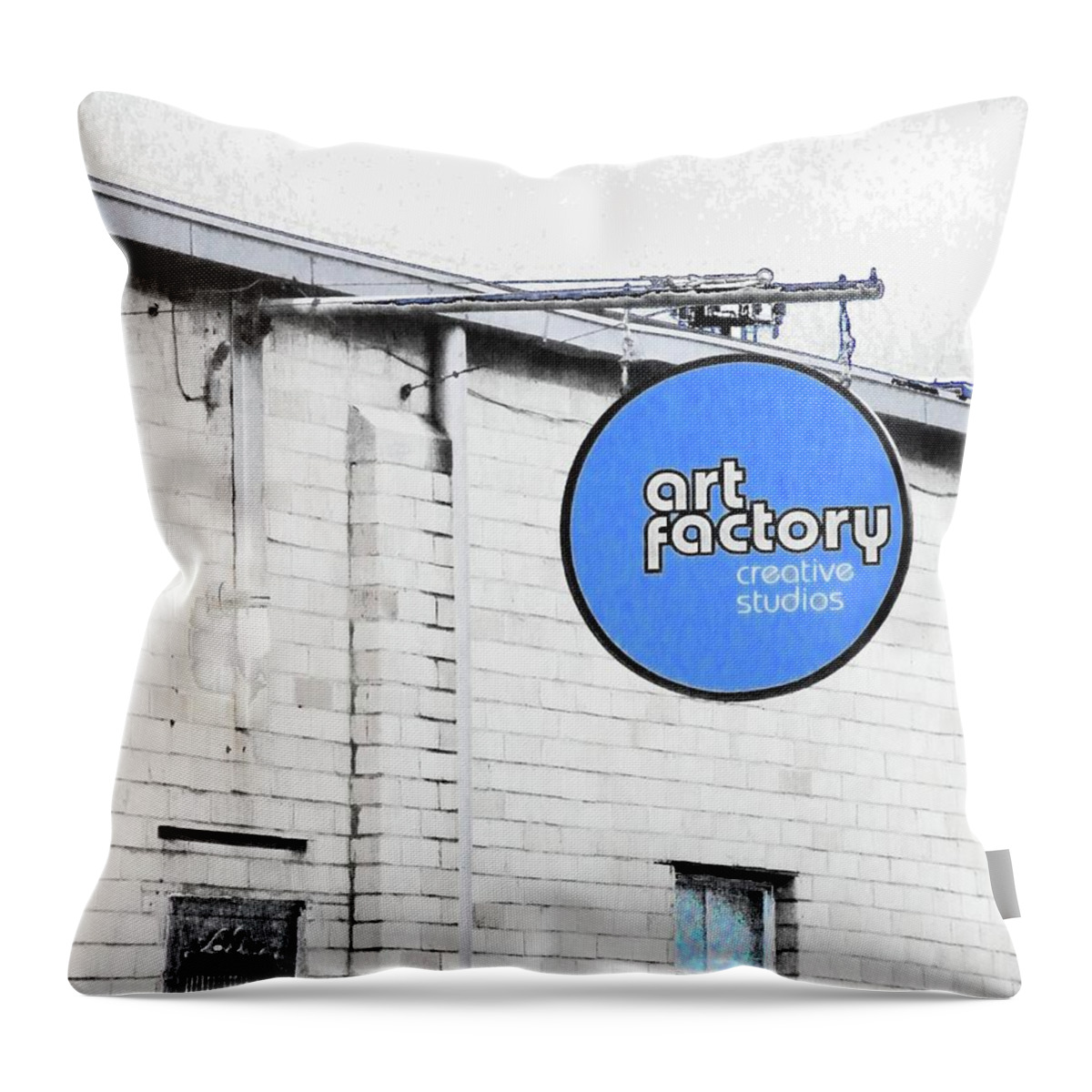 Art Studio Throw Pillow featuring the digital art Art Factory by Lizi Beard-Ward