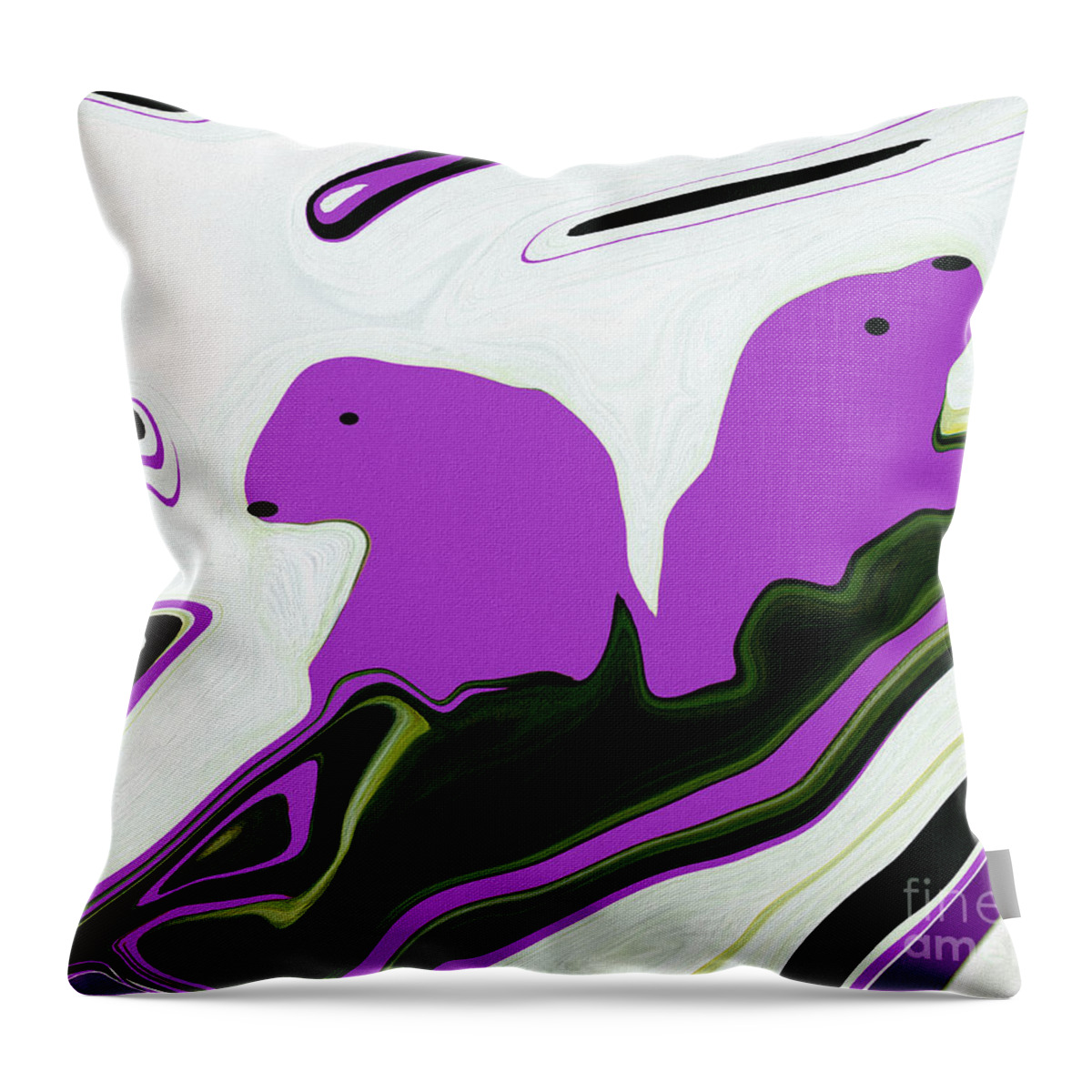 As The Ice Flows Throw Pillow featuring the digital art As the Ice Flows by Barbara A Griffin