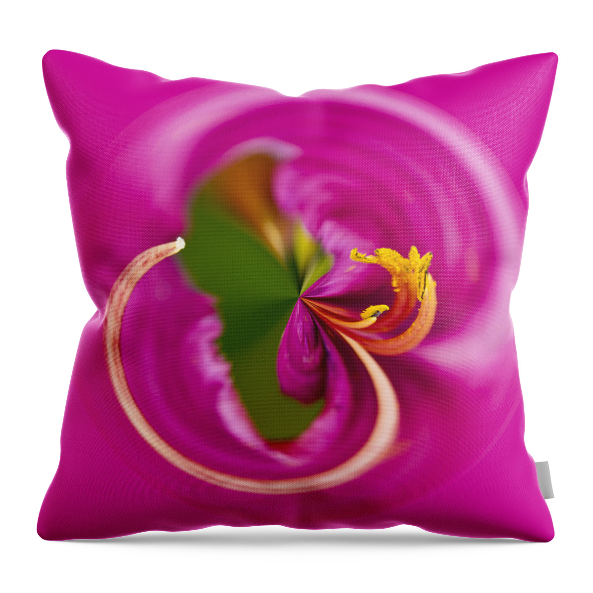 Asiatic Throw Pillow featuring the photograph Asiatic Lily Orb by Bill Barber
