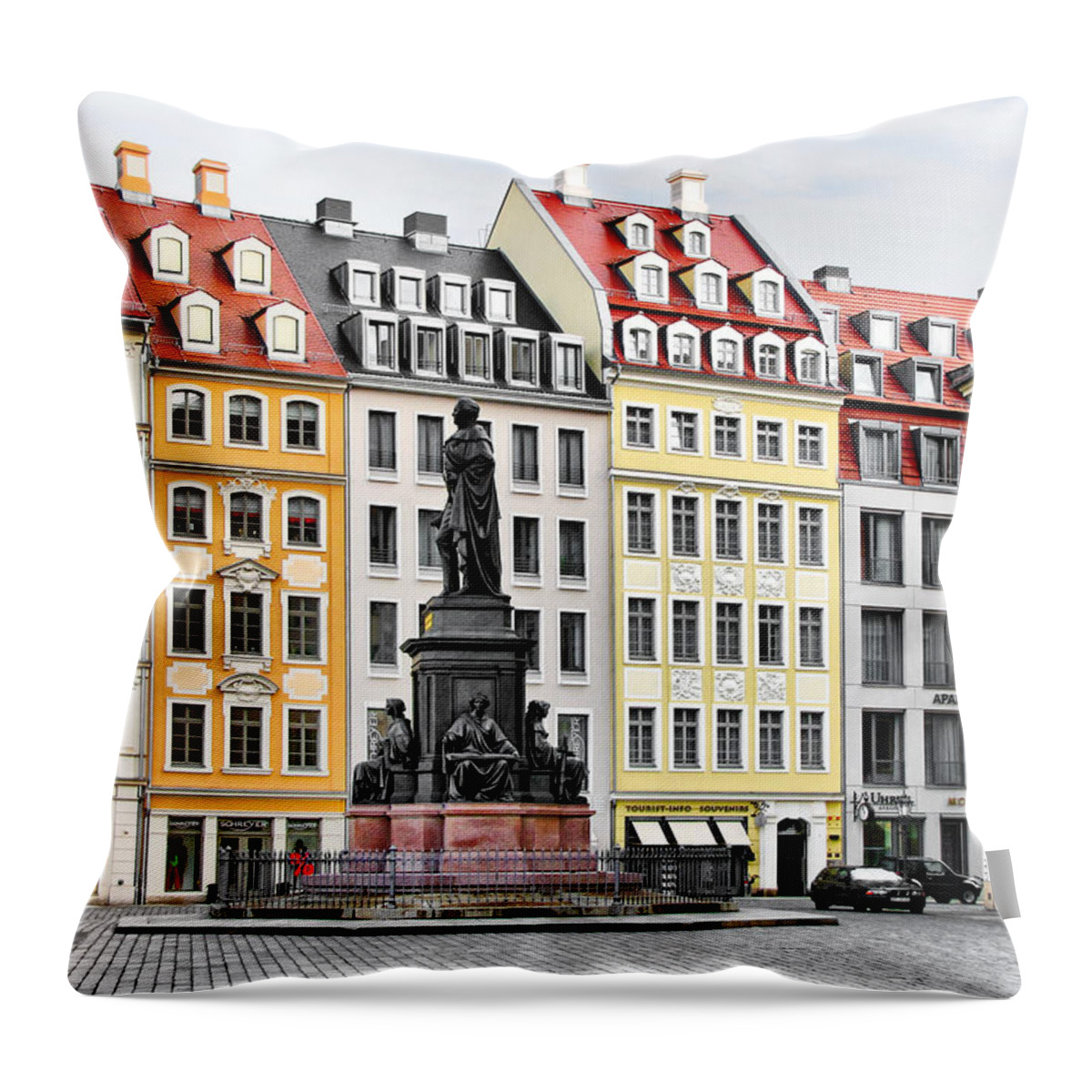 Frederick Augustus Ii Throw Pillow featuring the photograph Augustus II the Strong - A legend lives on in Dresden by Alexandra Till