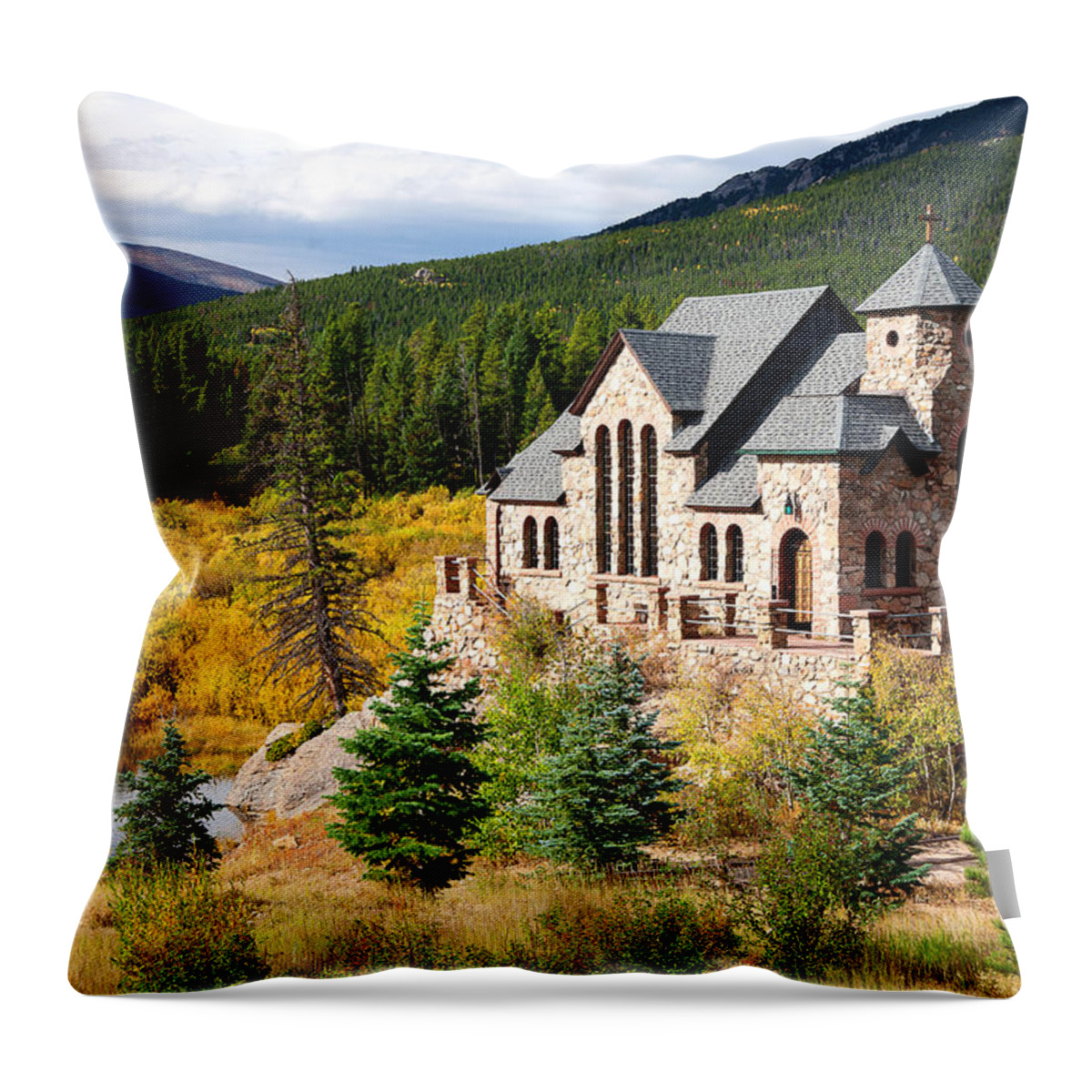Autumn Colors Throw Pillow featuring the photograph Autumn at St. Malo by Jim Garrison