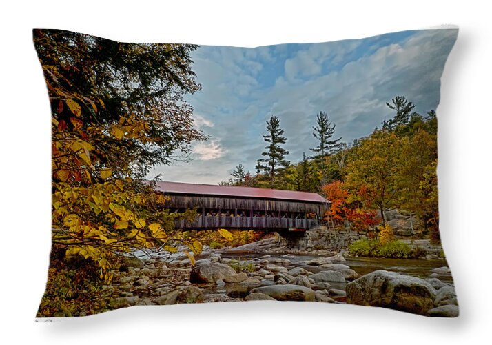 Albany Throw Pillow featuring the photograph Autumn Crossing by Richard Bean