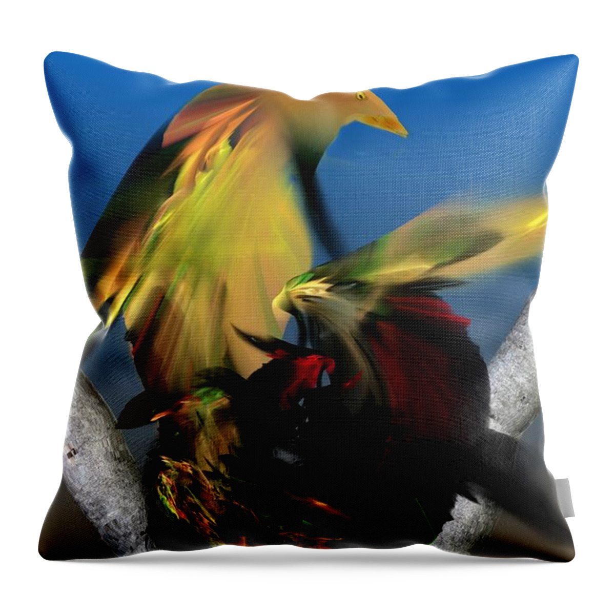 Fine Art Throw Pillow featuring the digital art Avian Dreams Series 1-1311 by David Lane