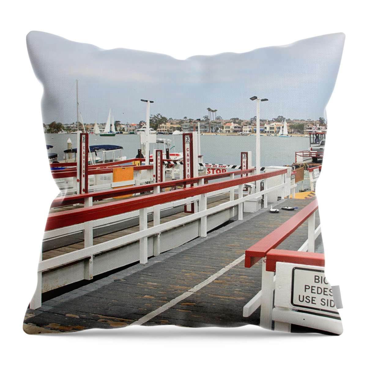 Newport Throw Pillow featuring the photograph Balboa Island Ferry by Heidi Smith