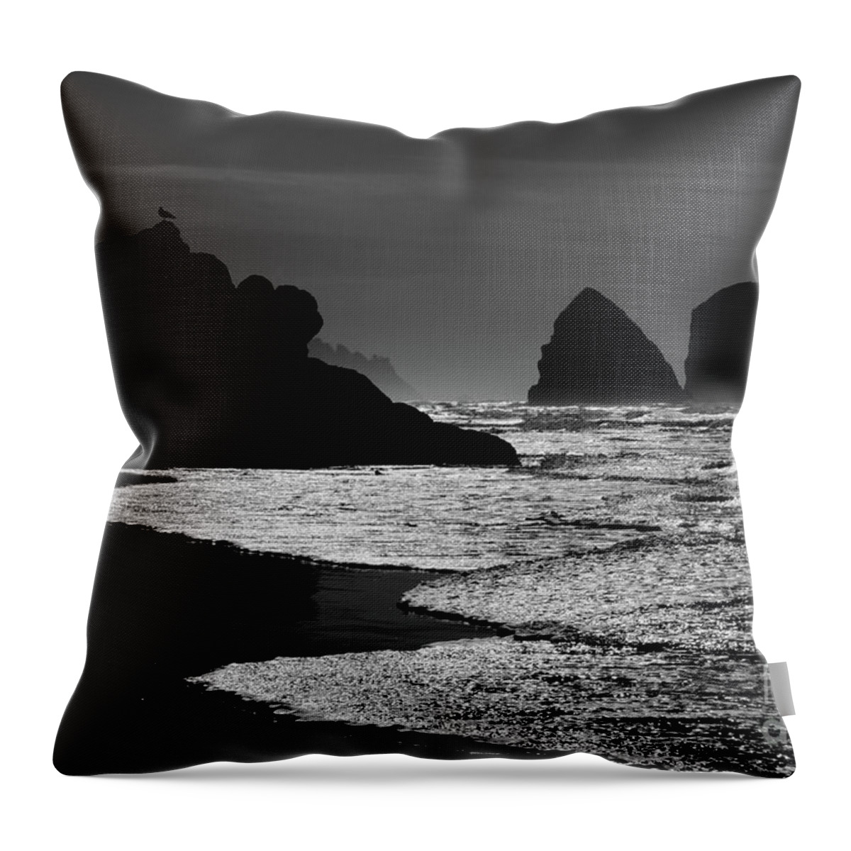 Bandon Beach Throw Pillow featuring the photograph Bandon By the Sea by Vivian Christopher