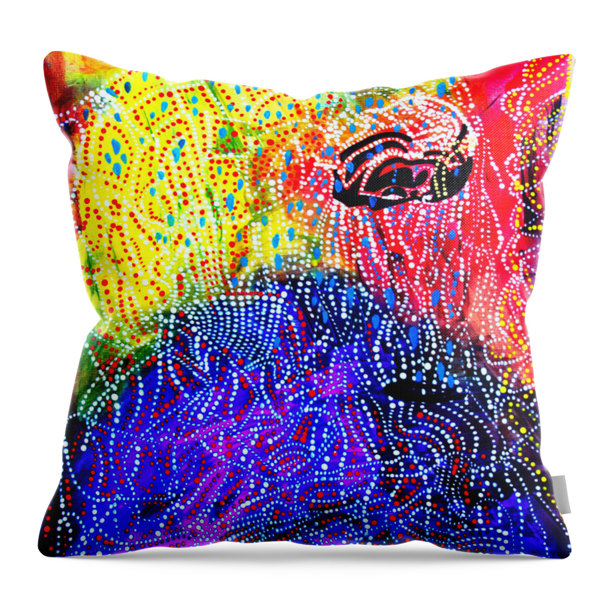 Jesus Throw Pillow featuring the painting Baptism of The Lord Jesus by Gloria Ssali