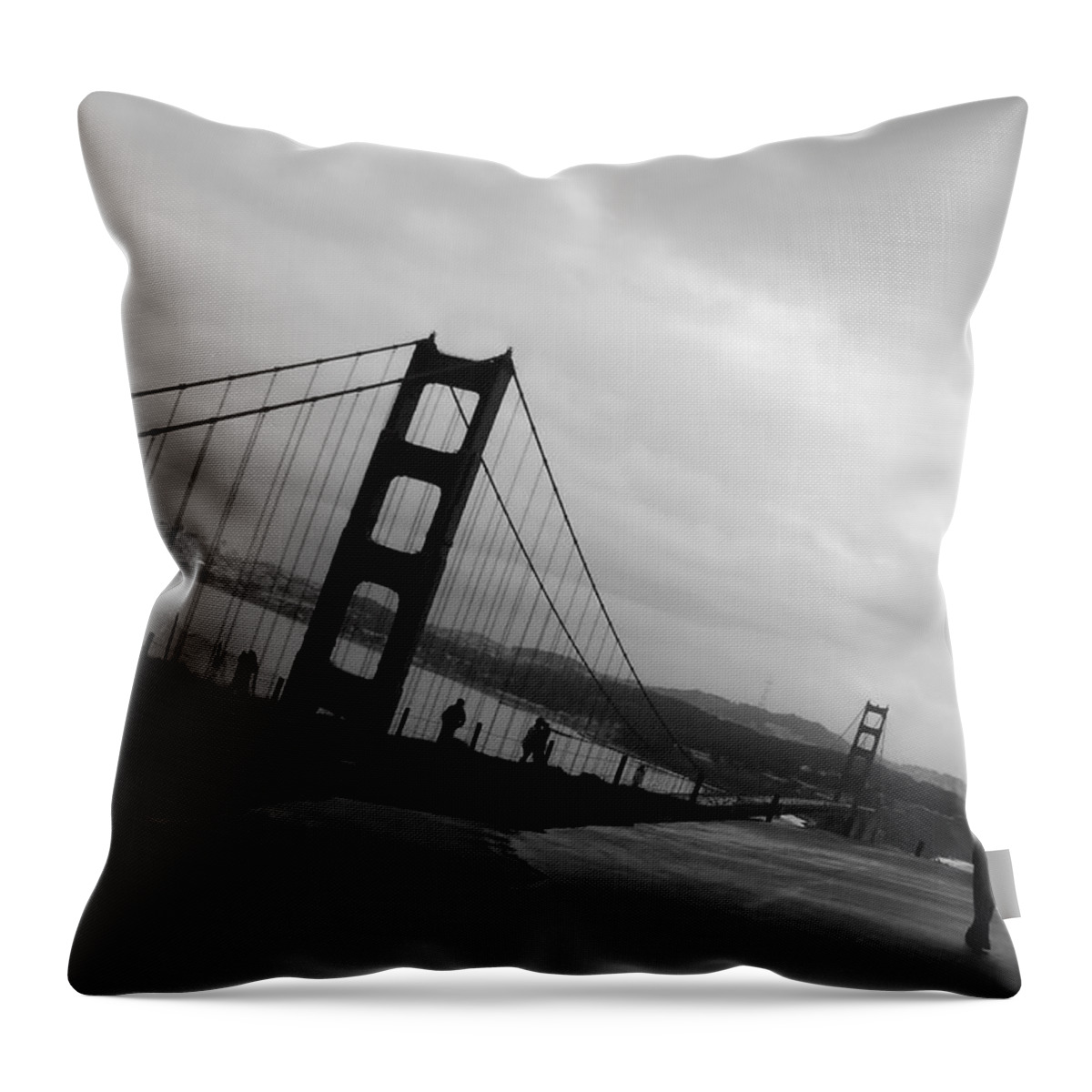San Francisco Throw Pillow featuring the photograph Bayside Silhouettes by Donna Blackhall