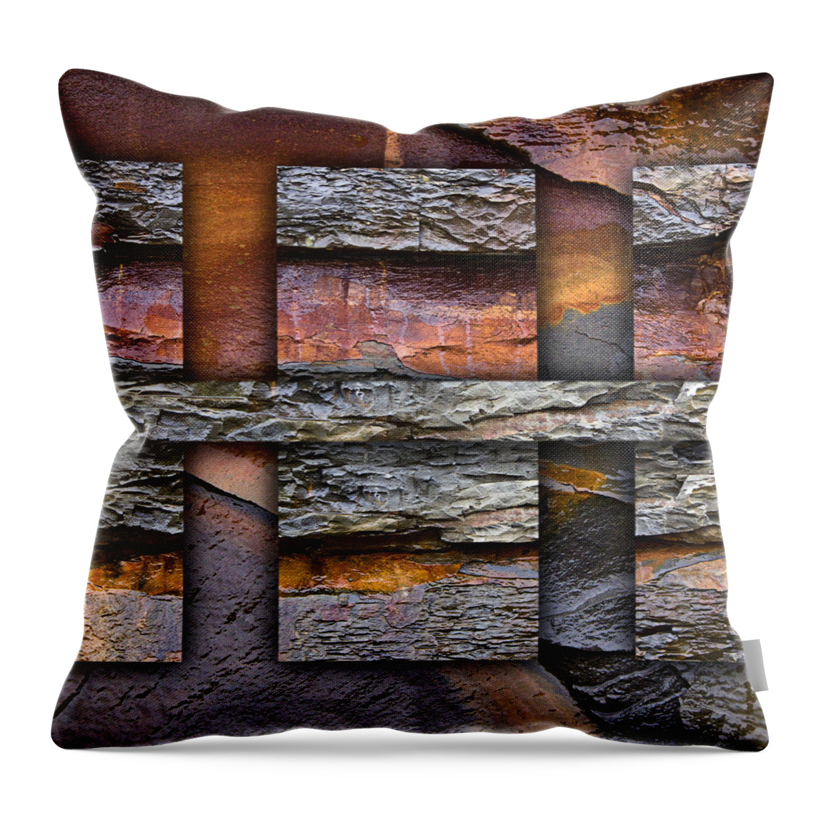 Bold Throw Pillow featuring the photograph Between Tides Number 5 Square by Carol Leigh