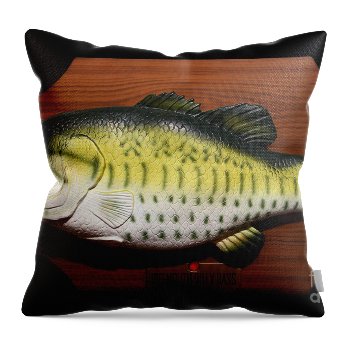 Father Throw Pillow featuring the photograph Big Mouth Billy Bass . 7D13533 by Wingsdomain Art and Photography